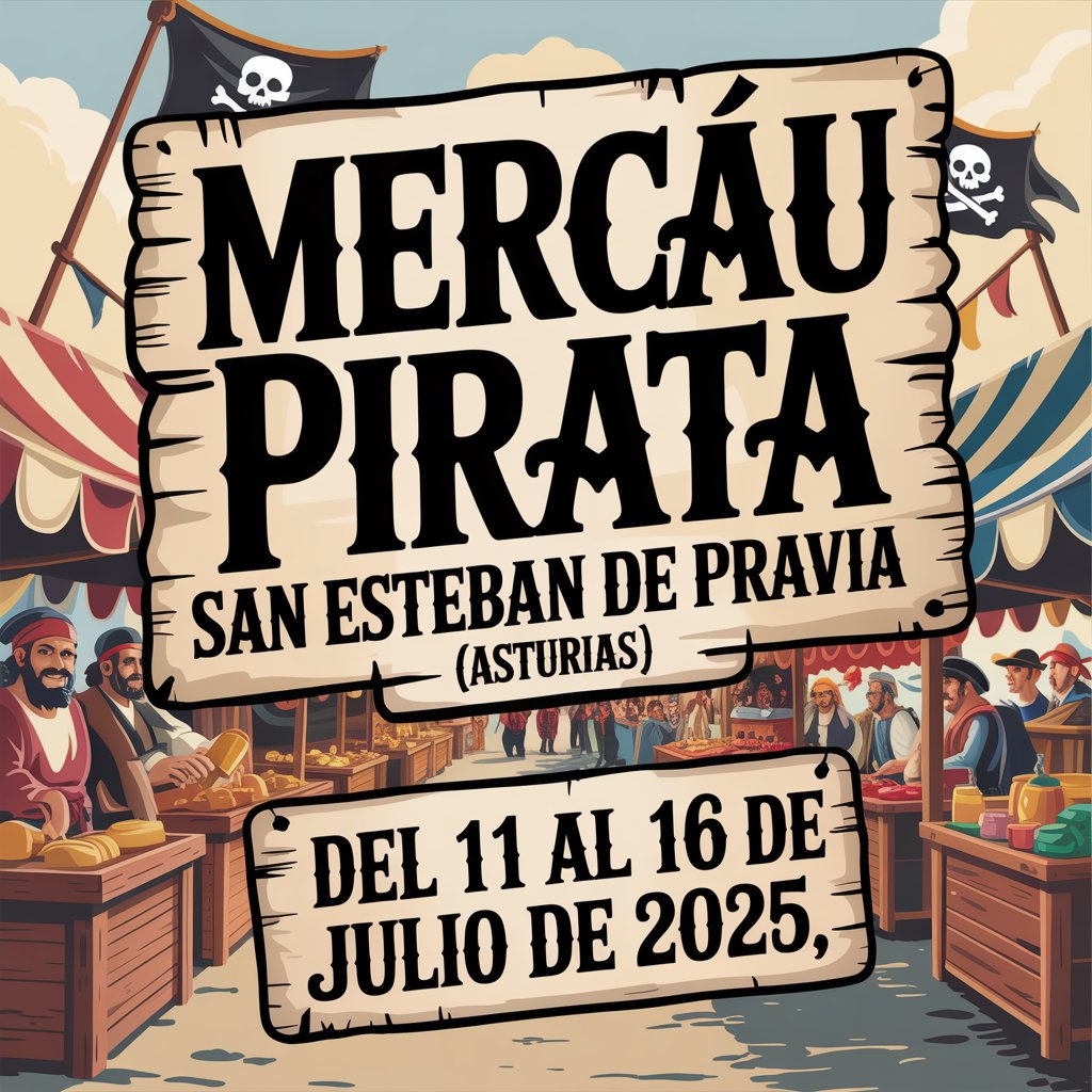 Mercáu Pirata en San Esteban de Pravia (Asturias) 2025