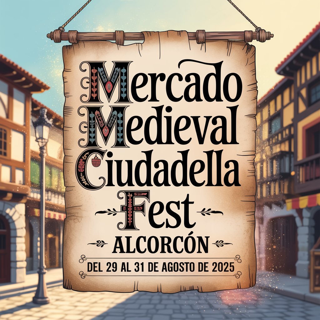 Mercado Medieval en el Ciudadella Fest 2025 en Alcorcón (Madrid)