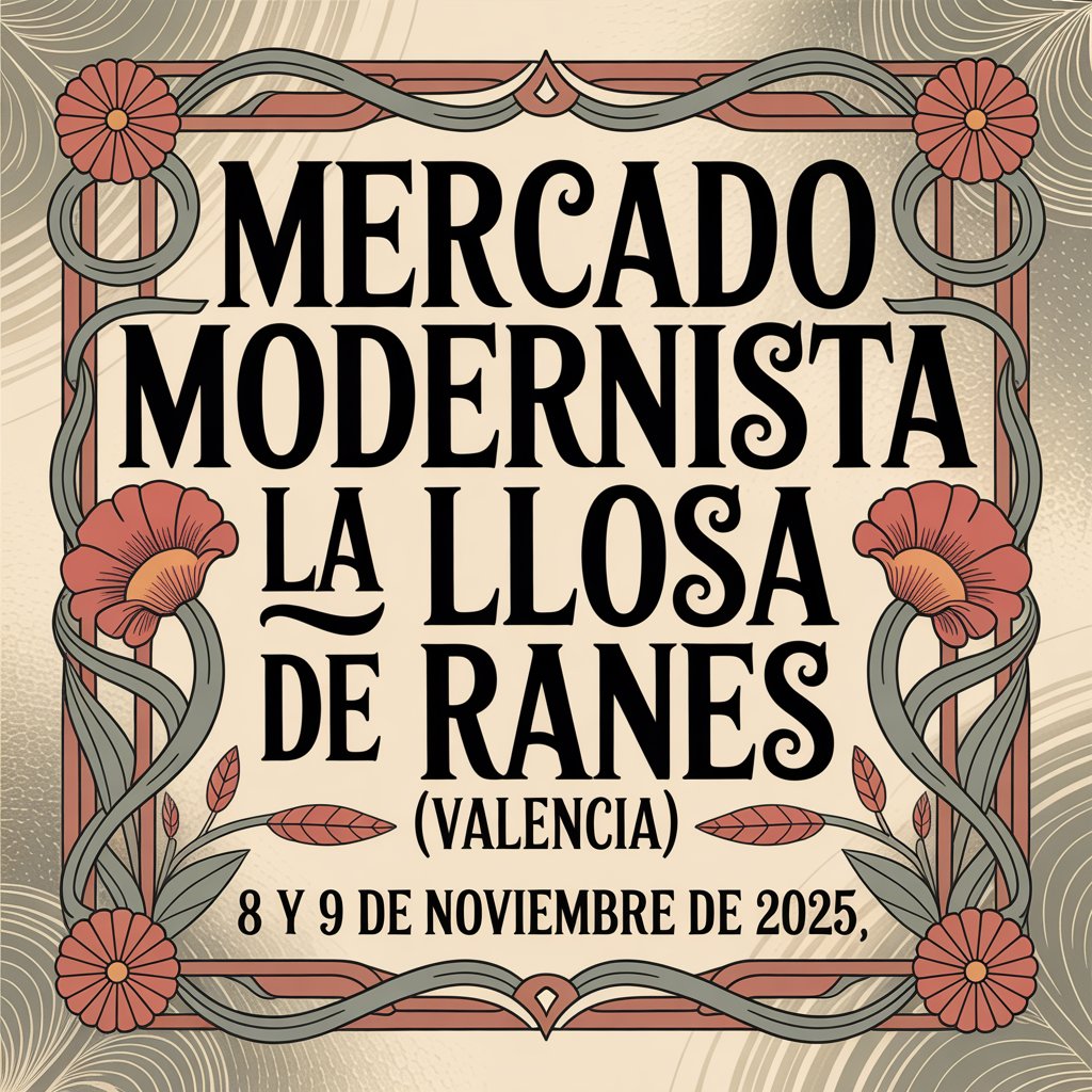 Mercado Modernista en La LLosa de Ranes (Valencia) 2025