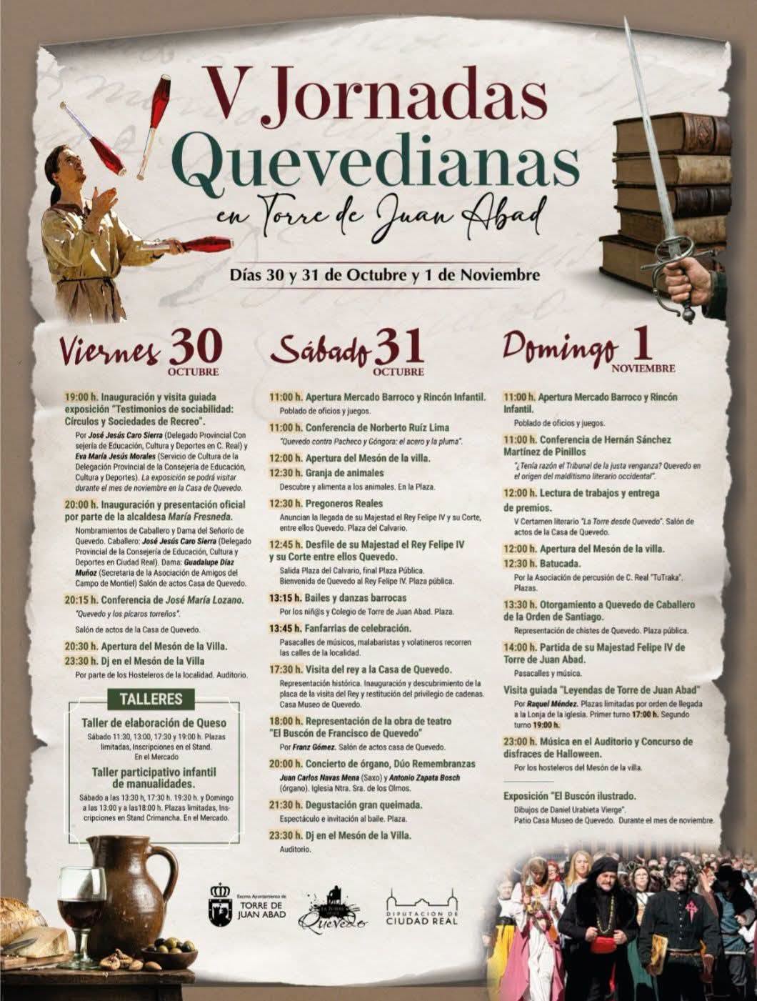 Programa de las V Jornadas Quevedianas
