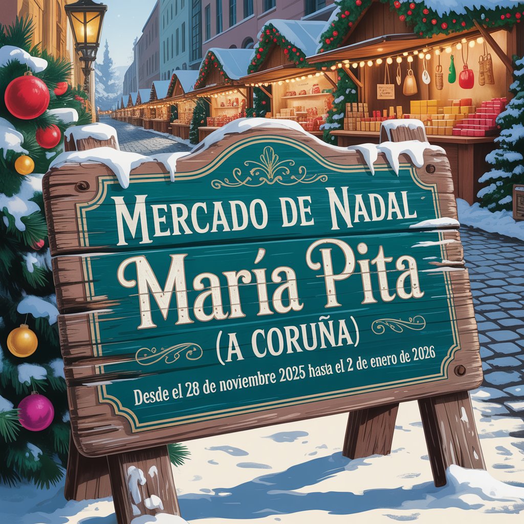Mercado de Nadal María Pita (A Coruña) 2025