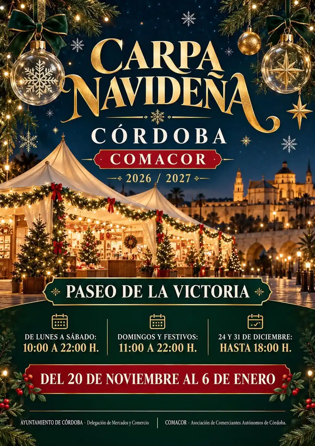 Carpa Navideña de Comacor en Córdoba 2026/2027