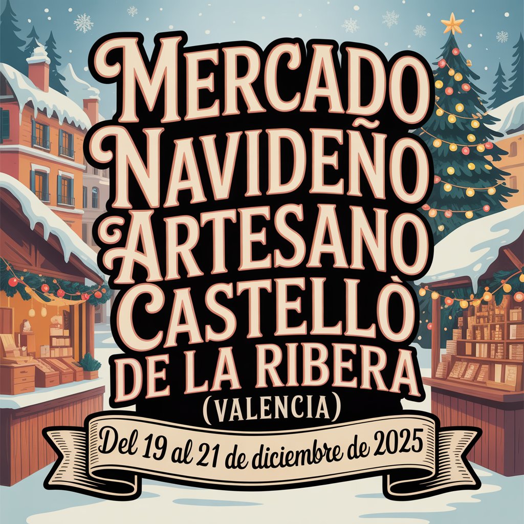 Mercado Navideño Artesano en Castelló de la Ribera (Valencia) 2025