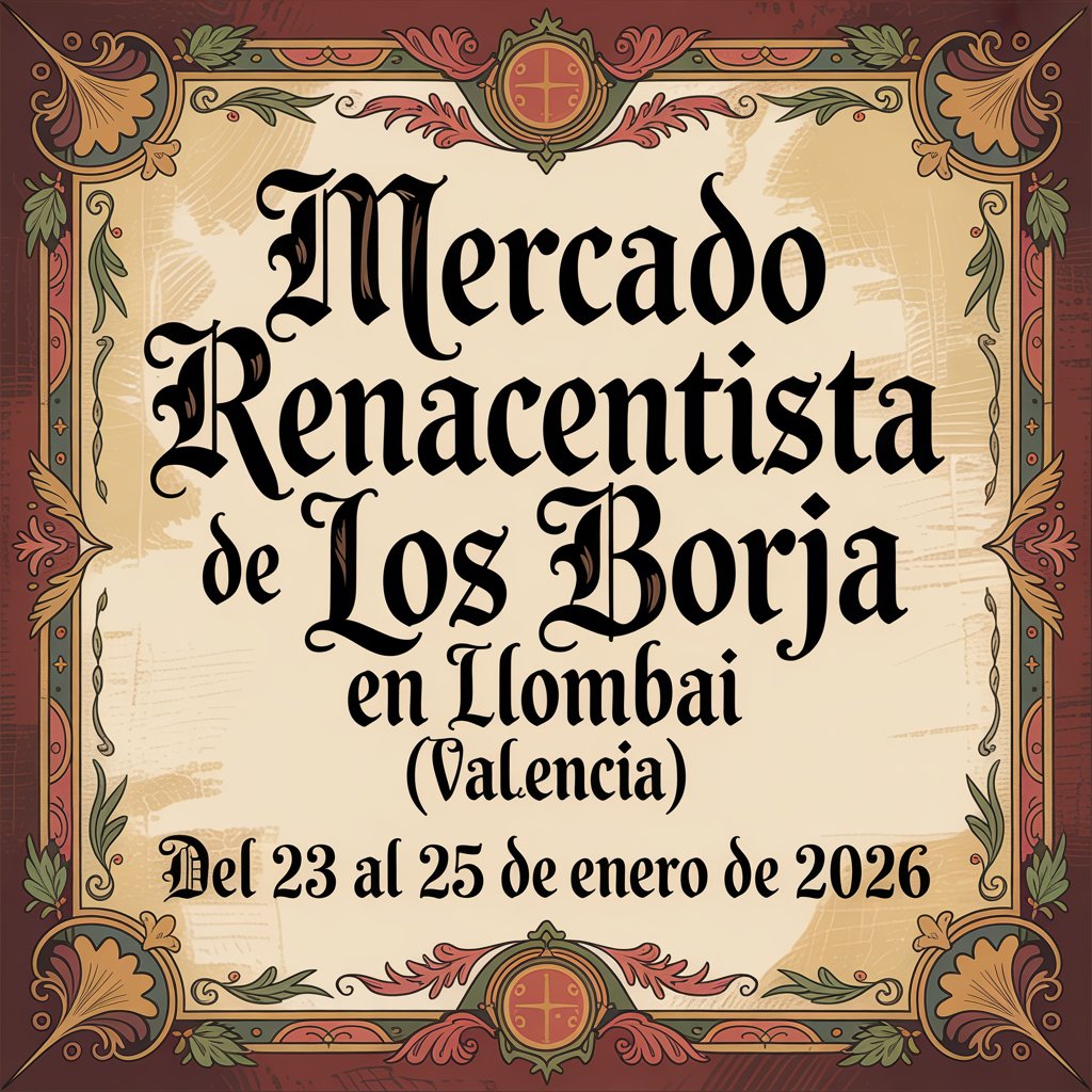 Mercado Renacentista de los Borja en Llombai (Valencia) 2026