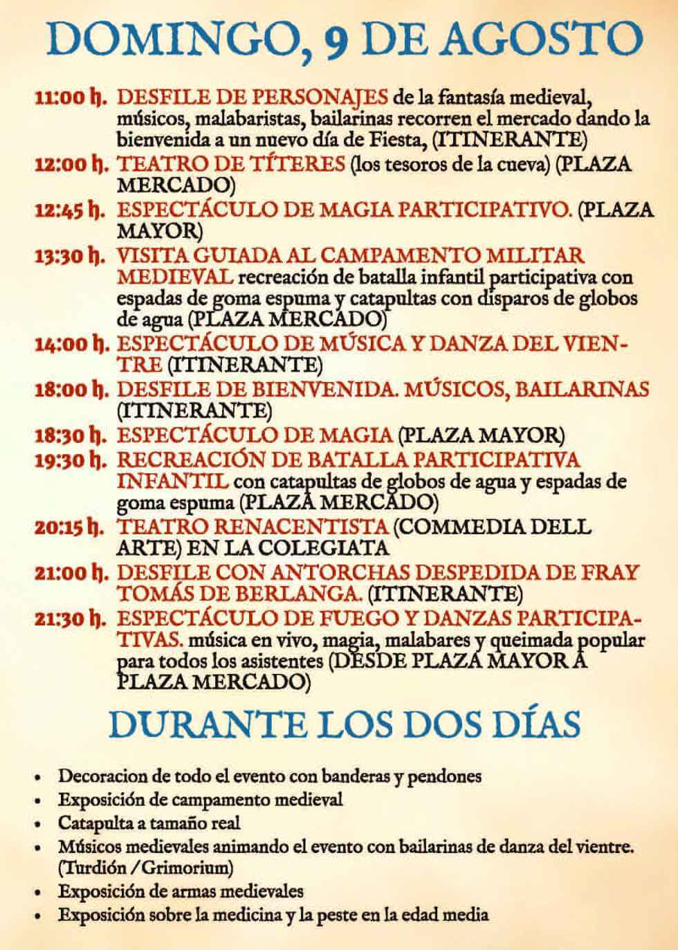 XXV Mercado Medieval de Berlanga de Duero (Soria) 2026