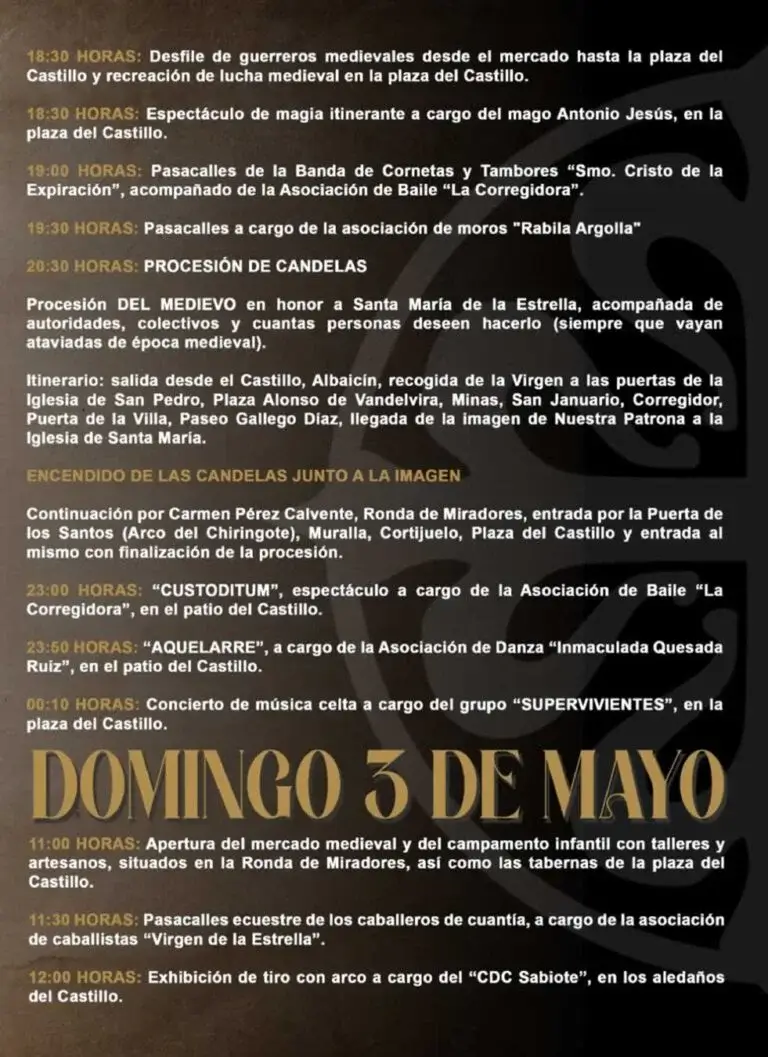 XII Fiestas del Medievo de Sabiote (JaƩn) 2026