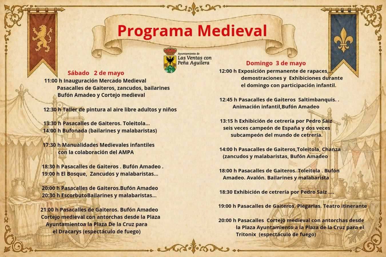 Mercado Medieval de Las Ventas con Peña Aguilera (Toledo) 2026