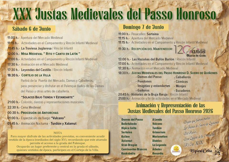 Mercado Medieval de las Justas del Passo Honroso en Hospital de Órbigo (León) 2026