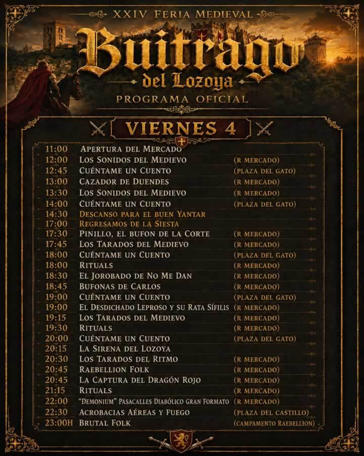 XXIV Feria Medieval Buitrago del Lozoya (Madrid) 2026