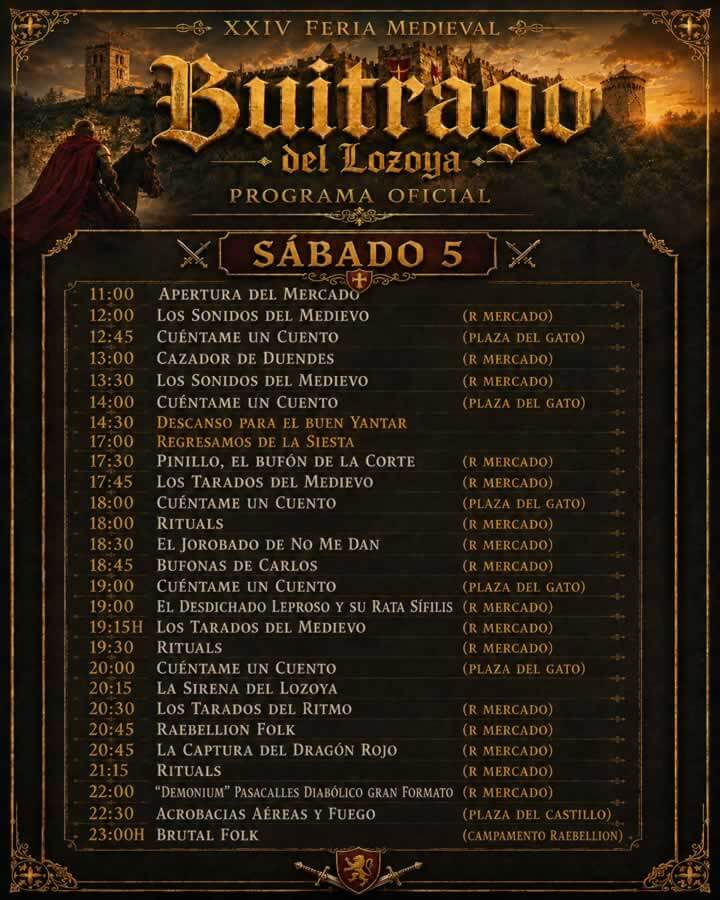 XXIV Feria Medieval Buitrago del Lozoya (Madrid) 2026