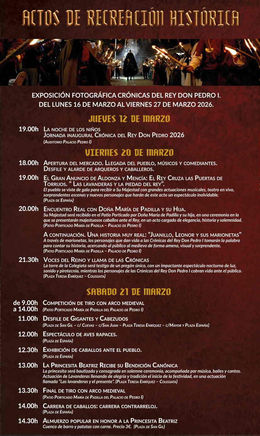 XIX Crónicas del Rey Don Pedro en Torrijos (Toledo) 2026