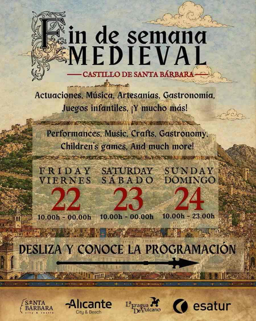 Mercado Medieval en el Castillo de Santa Bárbara (Alicante) 2026