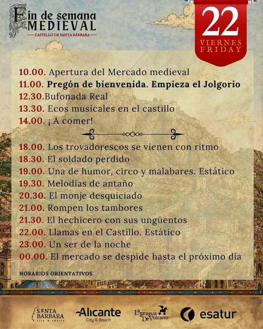 Mercado Medieval en el Castillo de Santa Bárbara (Alicante) 2026