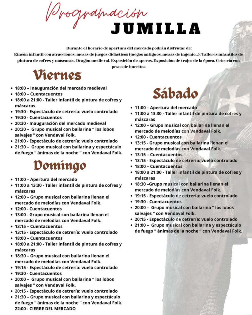 Mercado Medieval de Jumilla (Murcia) 2026