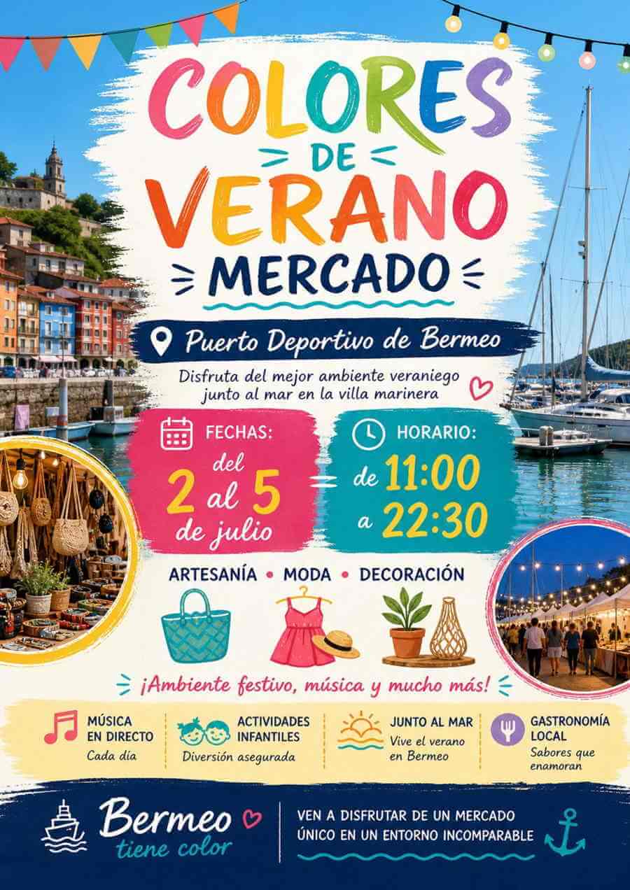 Mercado Colores de Verano en Bermeo (Bizkaia) 2026