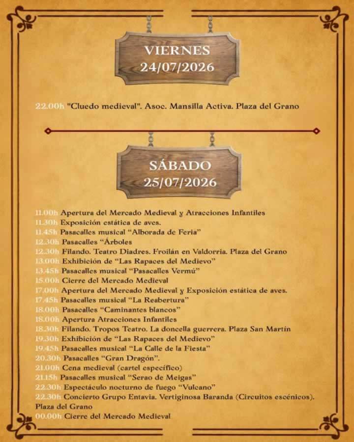 XXXI Jornadas Medievales de Mansilla de las Mulas (León) 2026