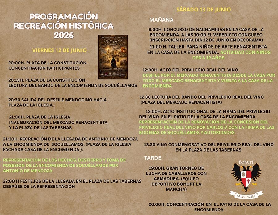 Mercado Renacentista en Socuéllamos (Ciudad Real) 2026