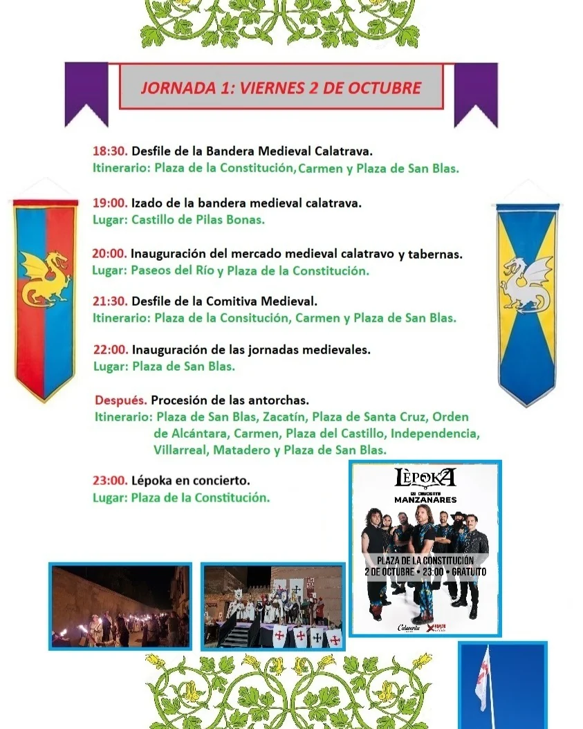Programa de Manzanares Medieval 2026