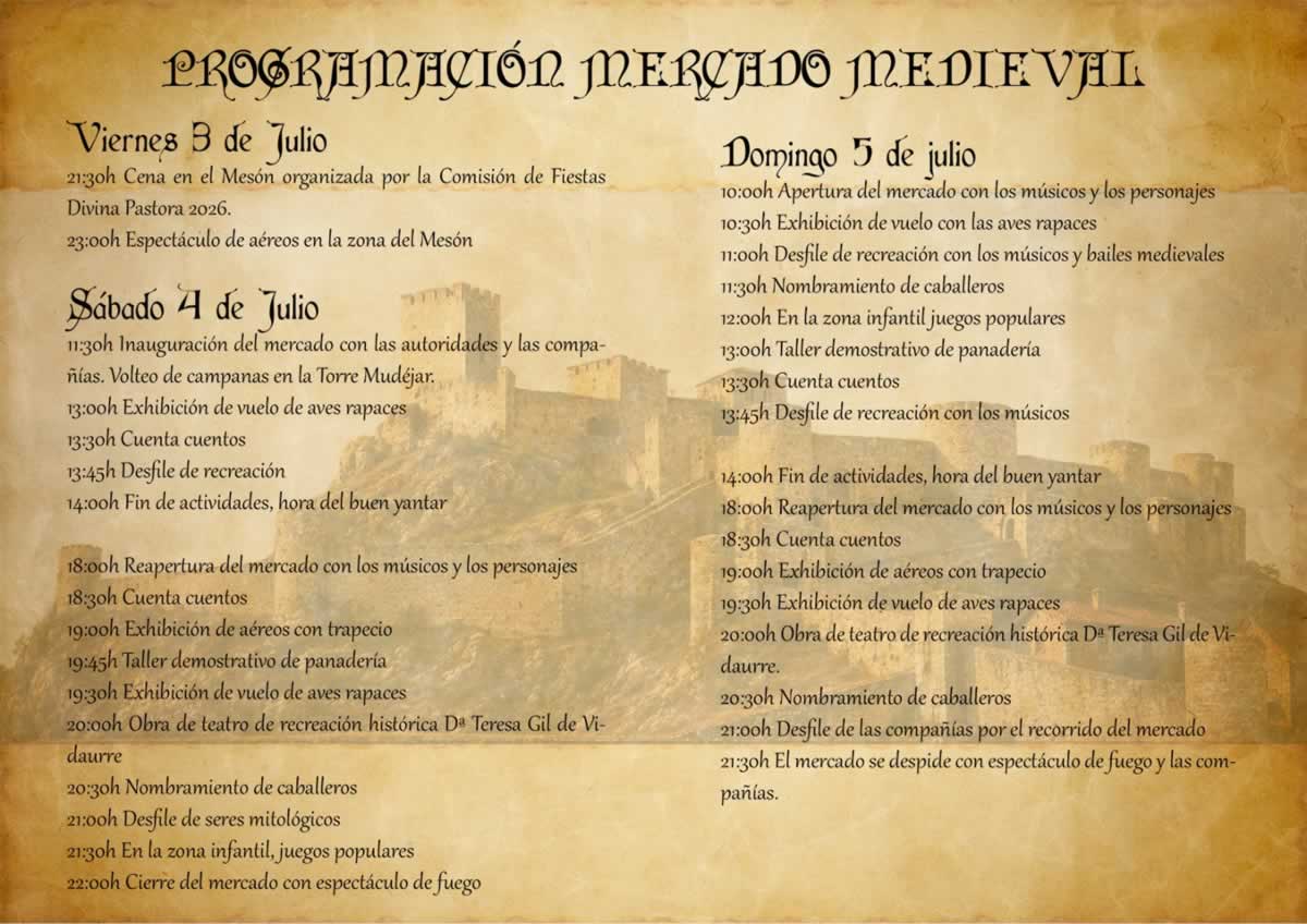 Programa del Mercado Medieval de Jérica 2026