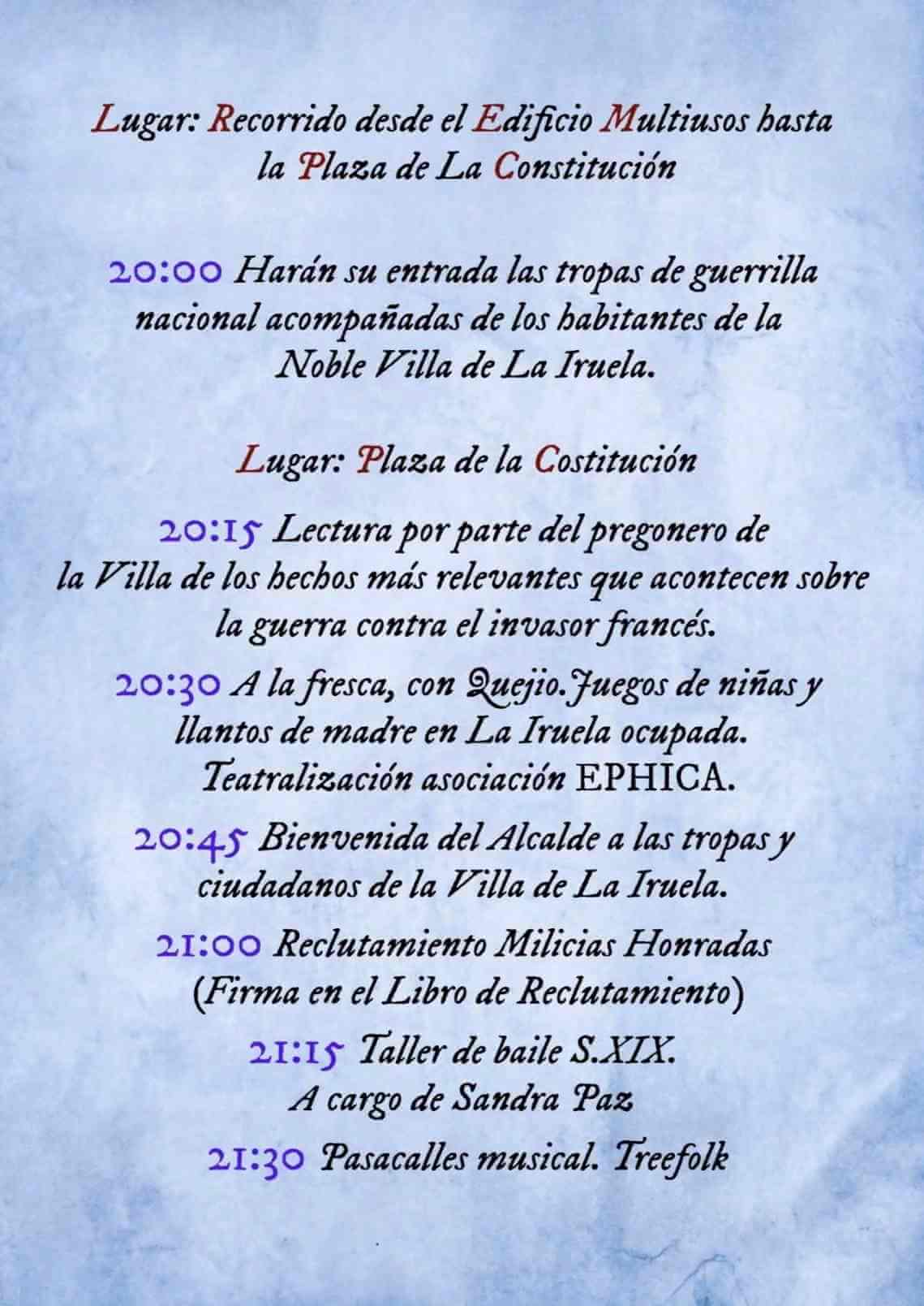 Programa de la V Fiesta de la Resistencia