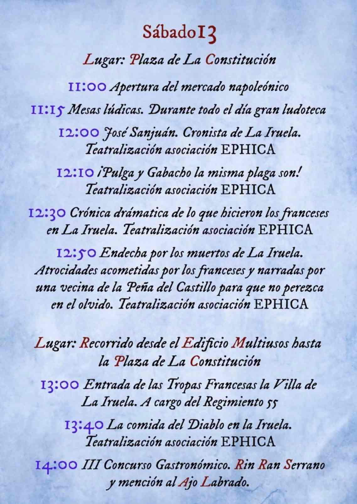 Programa de la V Fiesta de la Resistencia
