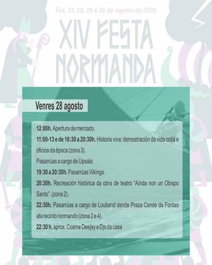 Programa - XIV Festa Normanda de Foz (Lugo) 2026