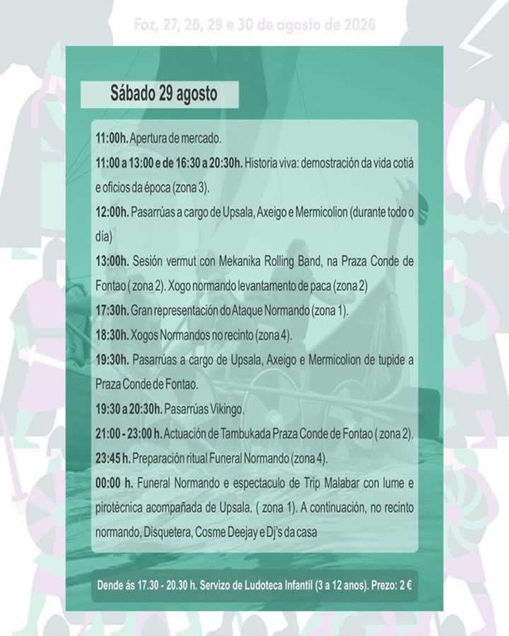 Programa - XIV Festa Normanda de Foz (Lugo) 2026