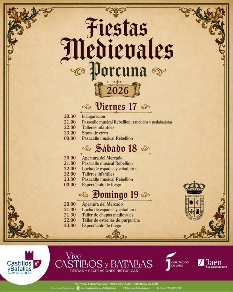 Fiestas Medievales de Porcuna (JaƩn) 2026