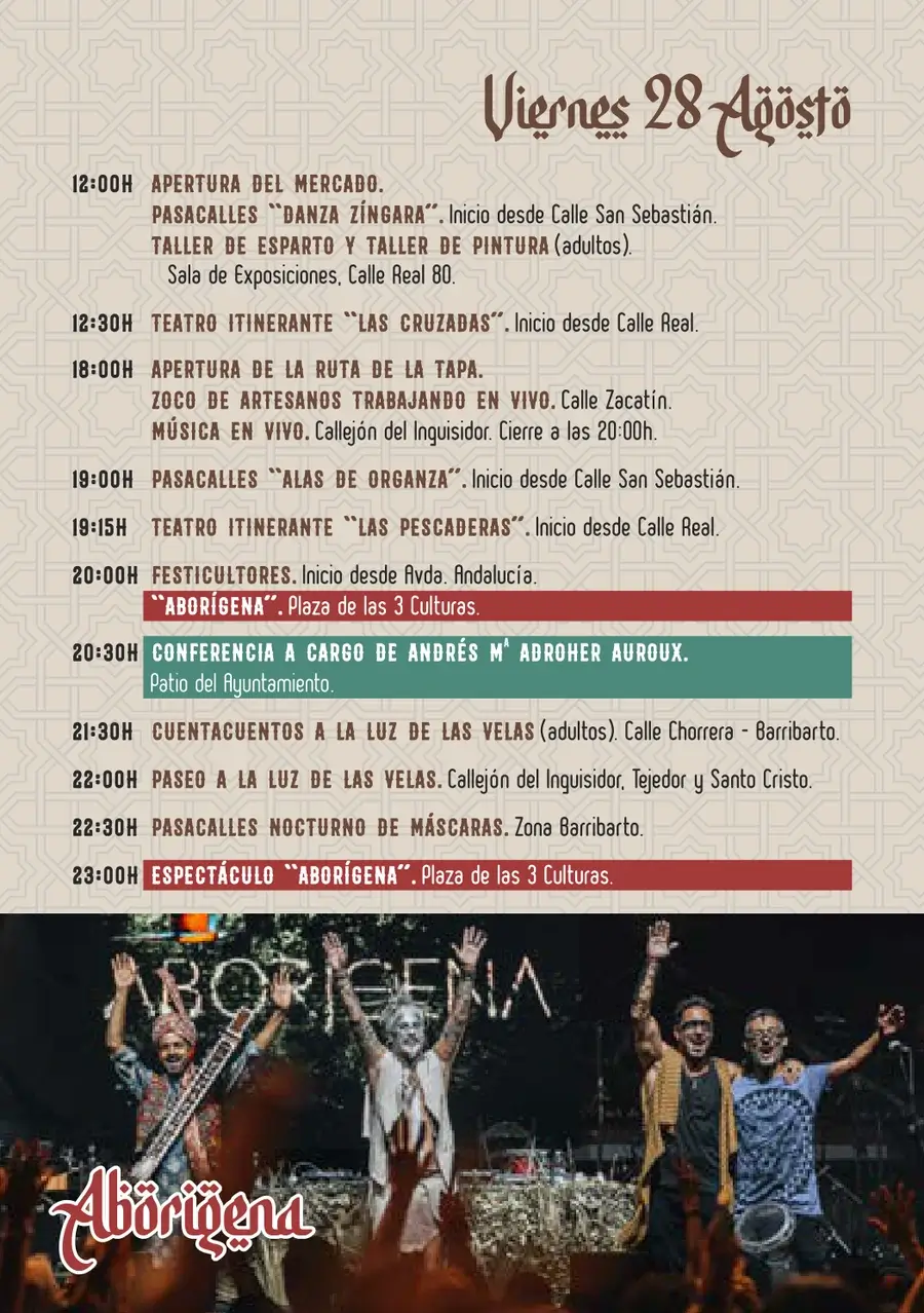 Programa Festival Frigiliana 3 Culturas (Málaga) 2026