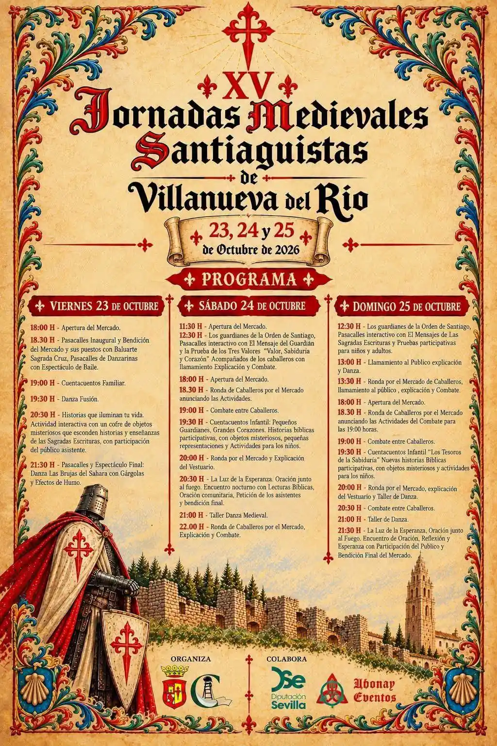 XV Jornadas Medievales Santiaguistas de Villanueva del Río (Sevilla) 2026