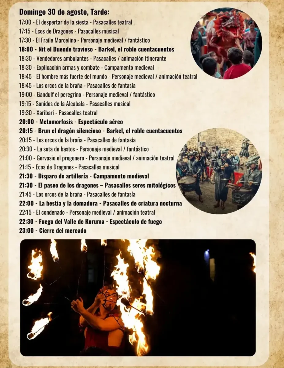 Programa Mercado Medieval de Avilés (Asturias) 2026