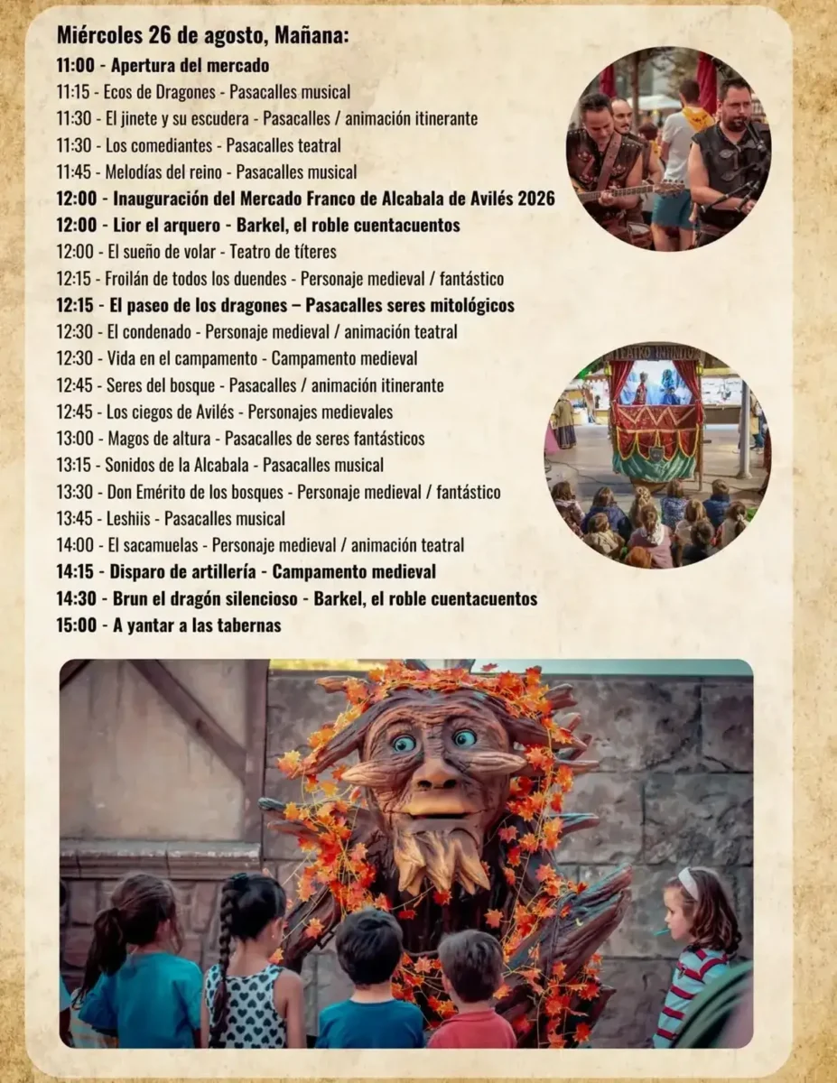 Programa Mercado Medieval de Avilés (Asturias) 2026