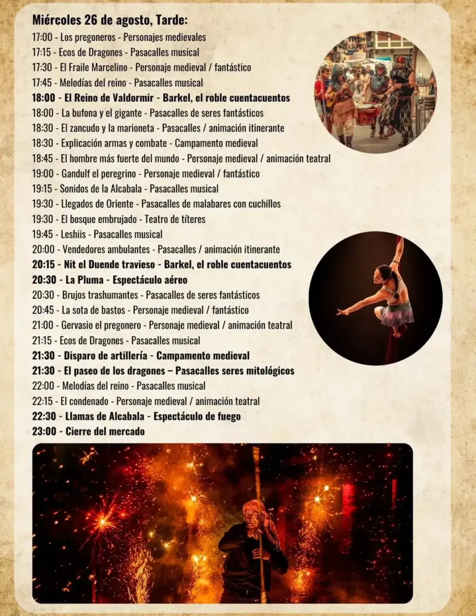 Programa Mercado Medieval de Avilés (Asturias) 2026