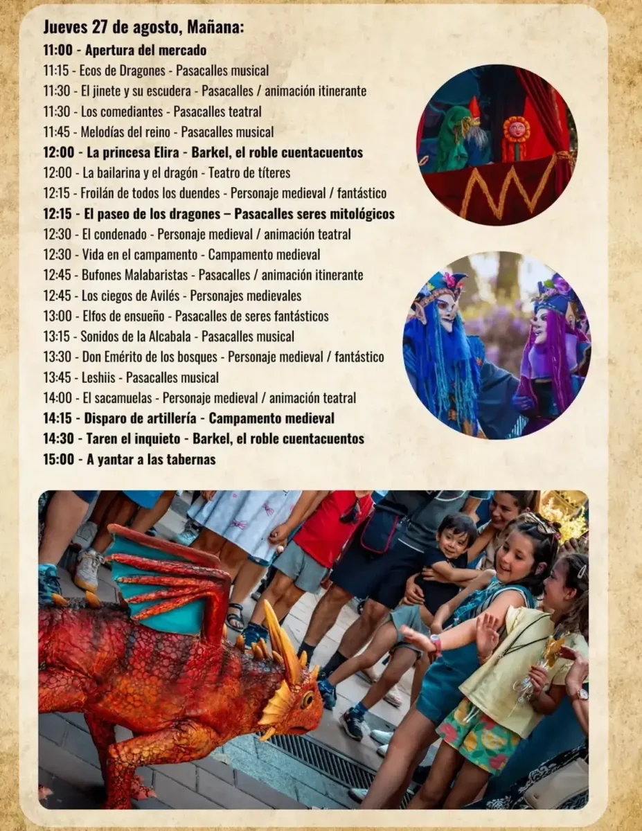 Programa Mercado Medieval de Avilés (Asturias) 2026