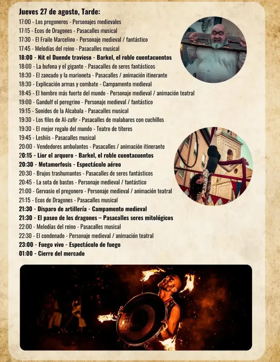 Programa Mercado Medieval de Avilés (Asturias) 2026