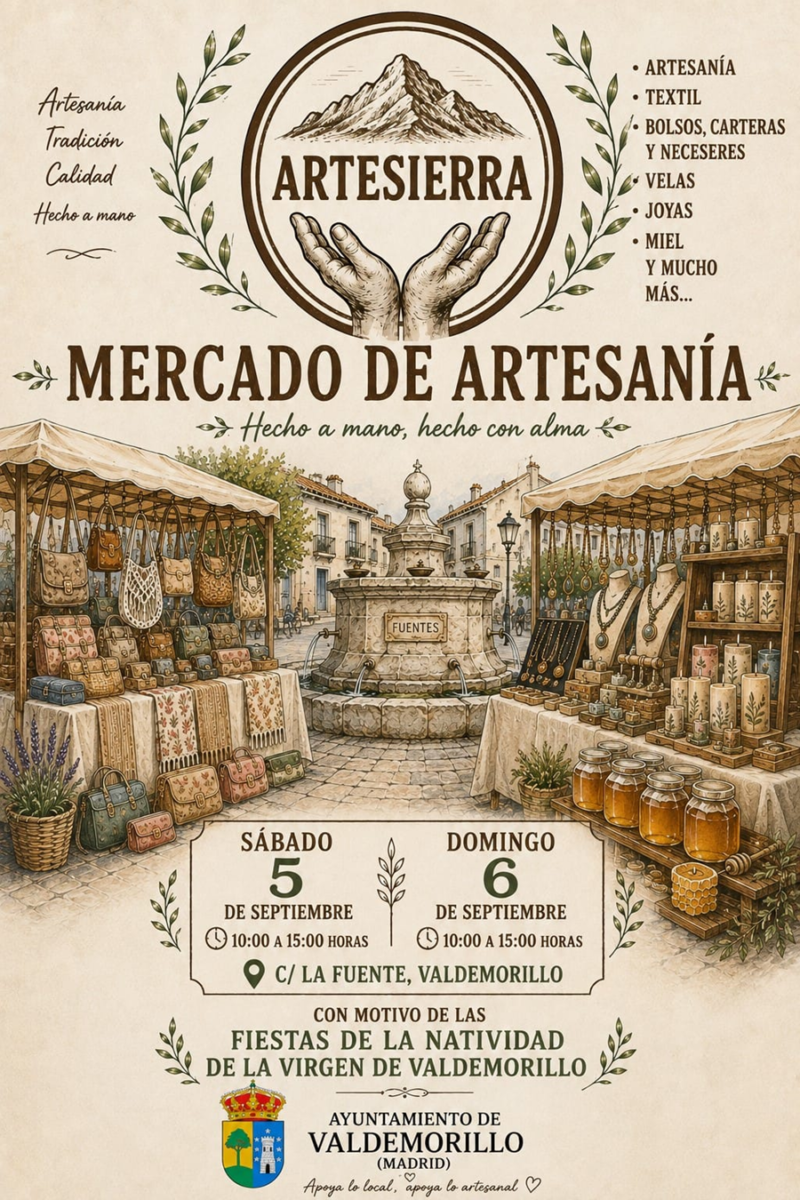 Mercado de Artesanía de Valdemorillo (Madrid) 2026