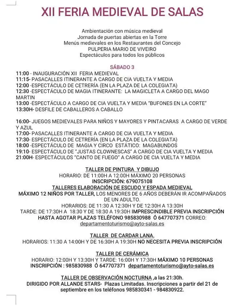 XII Feria Medieval de Salas (Asturias) 2026