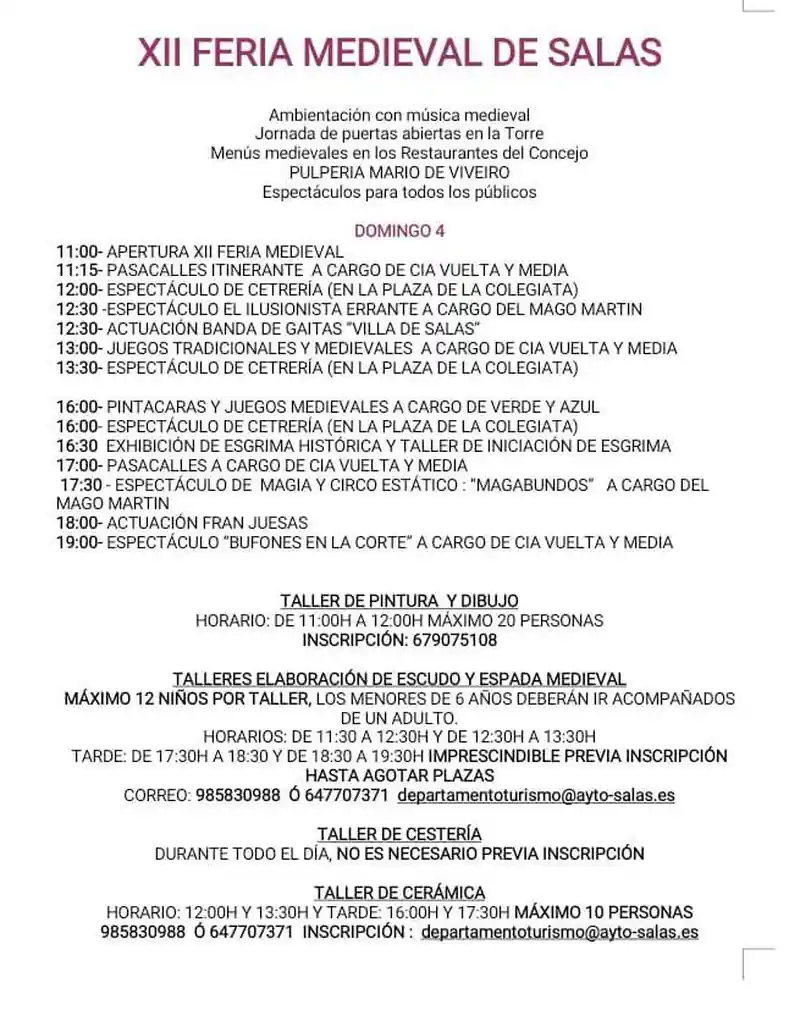 XII Feria Medieval de Salas (Asturias) 2026