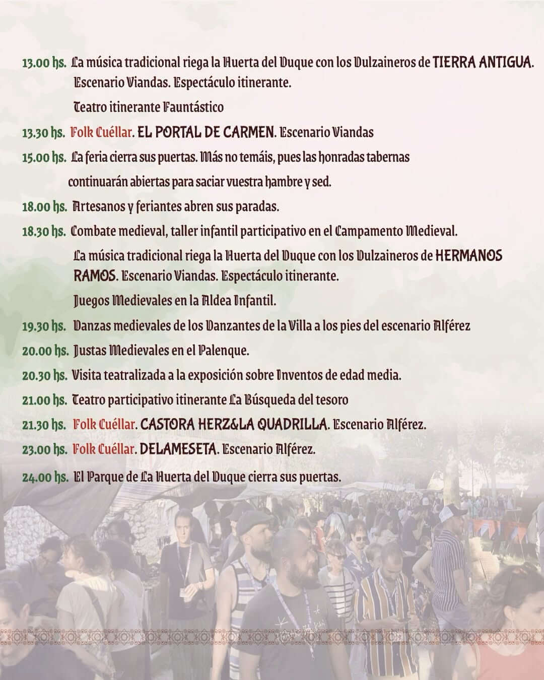 Programa XXX Feria Mudéjar de Cuéllar (Segovia) 2026