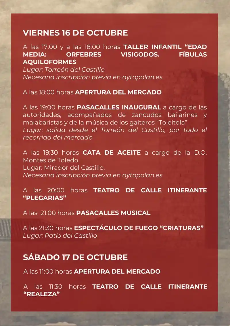 Programa de Polán Medieval 2026