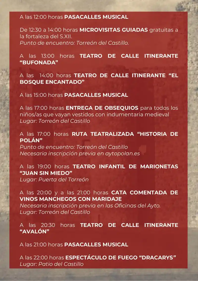 Programa de Polán Medieval 2026