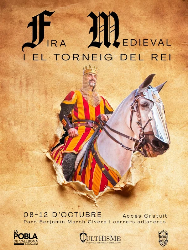 Fira Medieval i el Torneig del Rei de La Pobla de Vallbona (Valencia) 2026