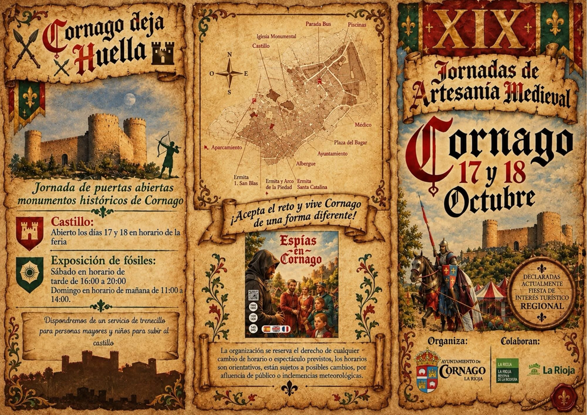 Programa de la XIX Jornadas de Artesanía Medieval de Cornago 2026
