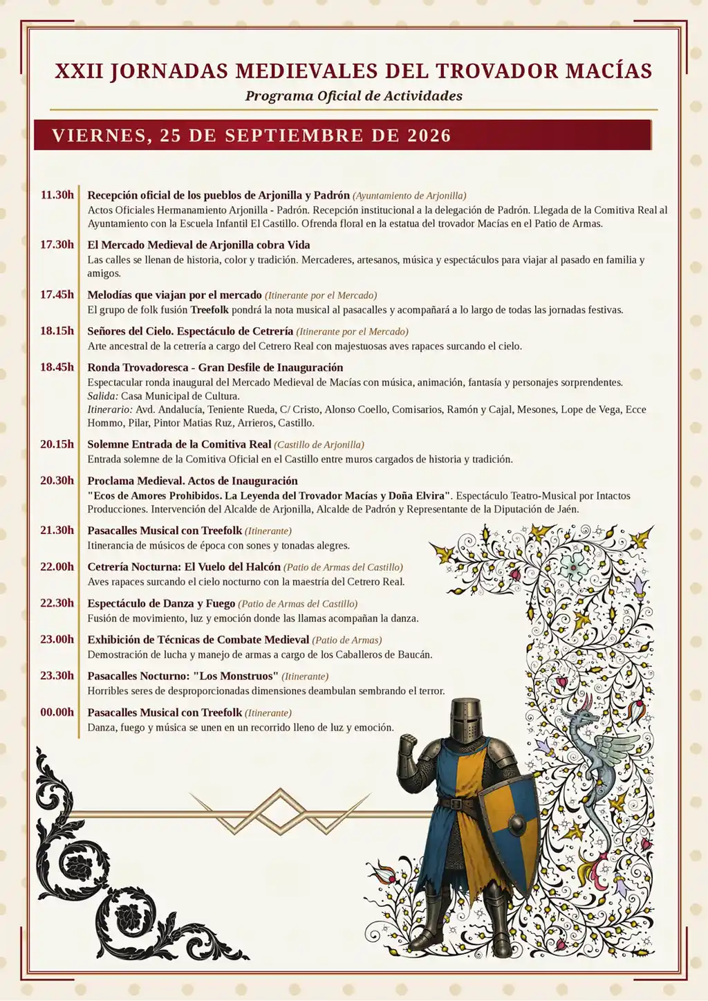 XXII Jornadas Medievales del Trovador Macías 2026