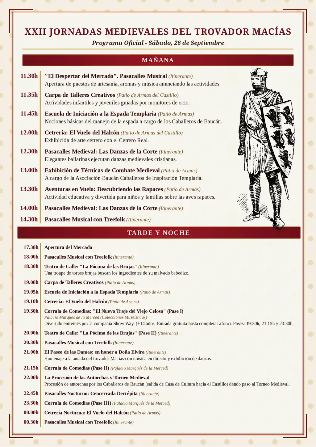 XXII Jornadas Medievales del Trovador Macías 2026