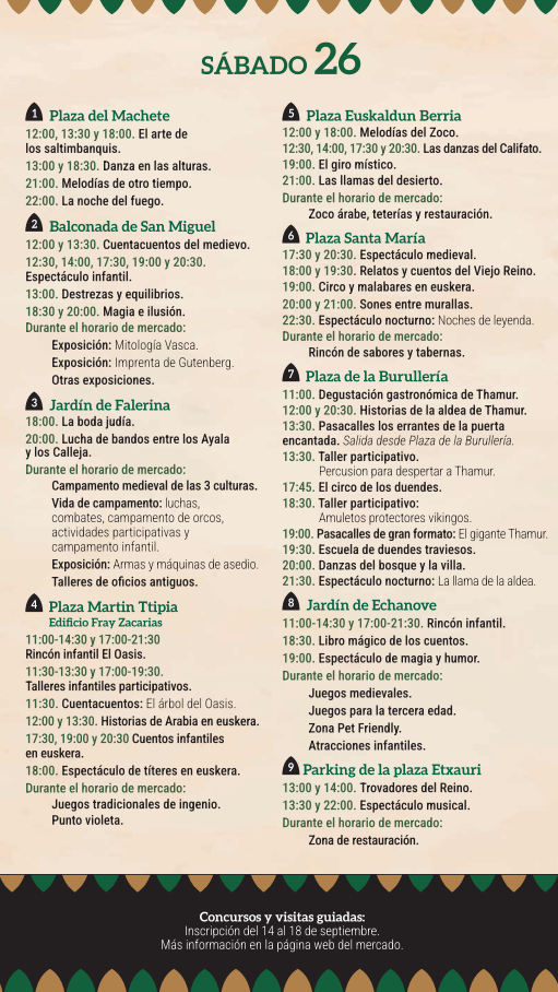 Programa del Mercado Medieval de Vitoria-Gasteiz 2026