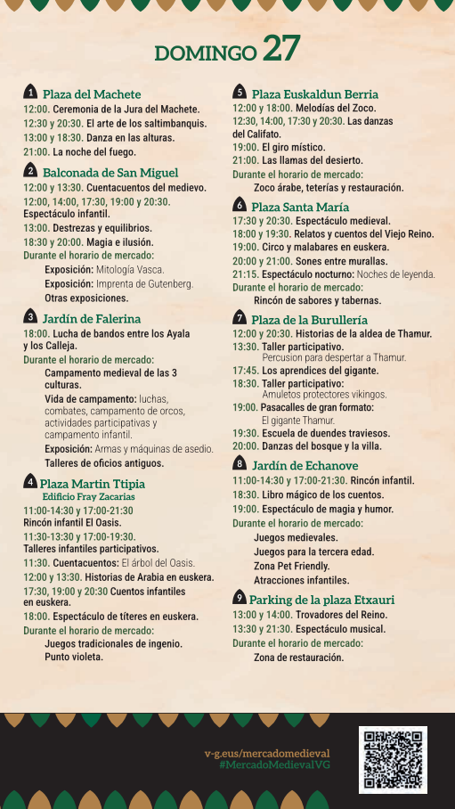 Programa del Mercado Medieval de Vitoria-Gasteiz 2026
