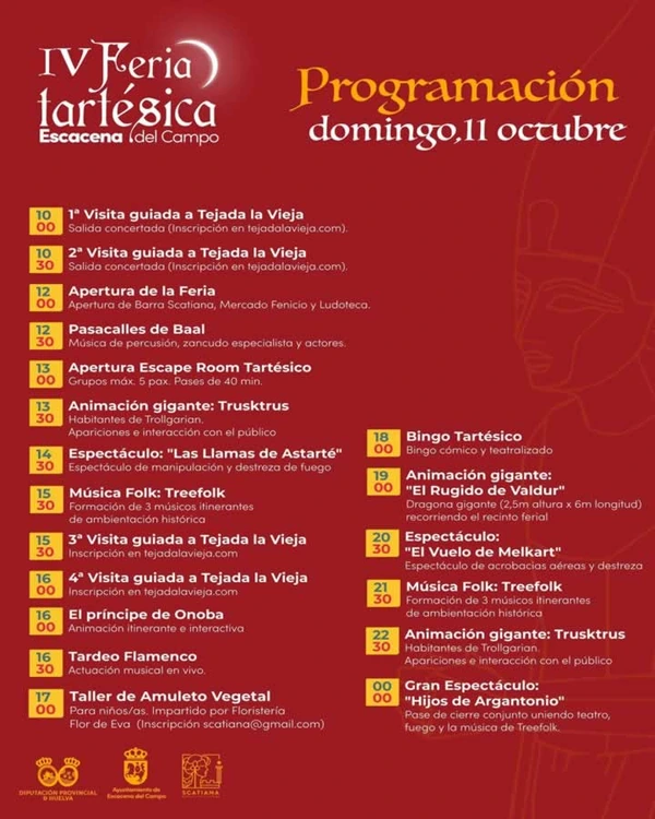 Programa y cartel de la IV Feria Tartésica