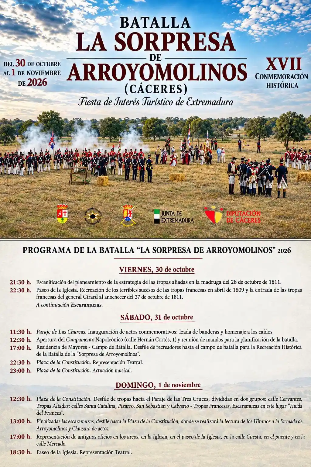 XVII Conmemoración Histórica de la Batalla La Sorpresa de Arroyomolinos